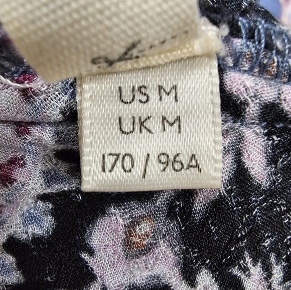 Free People Stevie Floral Lace Trim Maxi Dress Black Multicolor Boho Y2K Size M - Picture 9 of 10